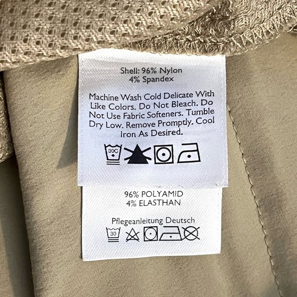 Eddie Bauer Men's Nylon Blend Tan Shorts w Pockets Size 33 - Picture 10 of 14